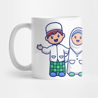 Cute boy and girl moslem Mug